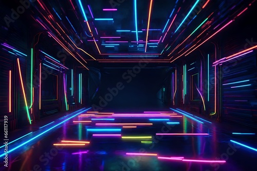 abstract futuristic tunnel background