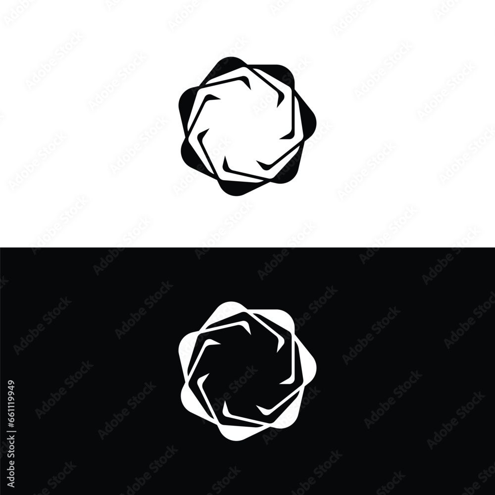 Unique circle vector logo template design . Simple icon illustration