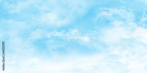 Vector realistic skyscape with tiny clouds, small and large clouds alternating and moving slowly on cloudy winter morning blue sky, white cloud and clear blue Abstract sky in sunny day with clouds.