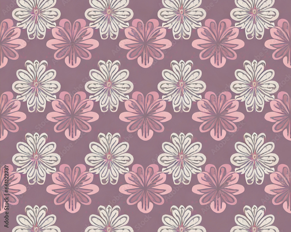 Seamless pink floral pattern Seamless pink floral pattern
