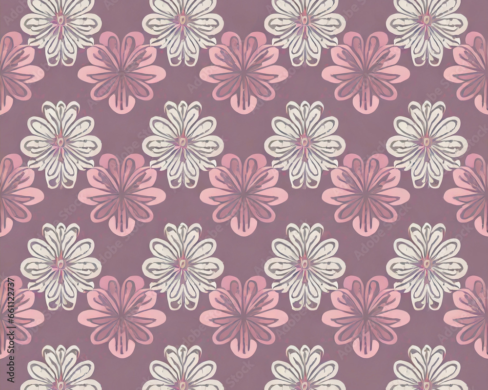 Seamless pink floral pattern