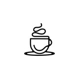 Letter S with cup logo design cafe icon symbol vector