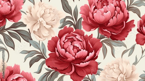 vintage floral seamless pattern. Gorgeous roses in full bloom, beautiful herbs, and garden flowers set against a dark backdrop. Template for paper, wallpaper, textiles, interior design, packaging, 