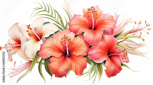 Flower Tropical Floral Strelitizia Botanical Illustration