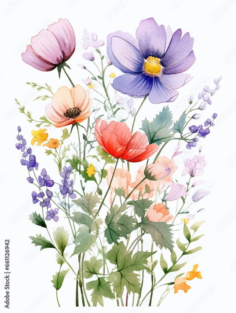 bouquet of flowers on white bouquet of flowers on white