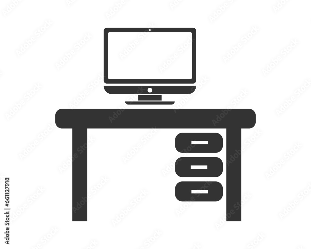 office icon. Workplace set background vector ilustration. office icon. Workplace set background vector ilustration.