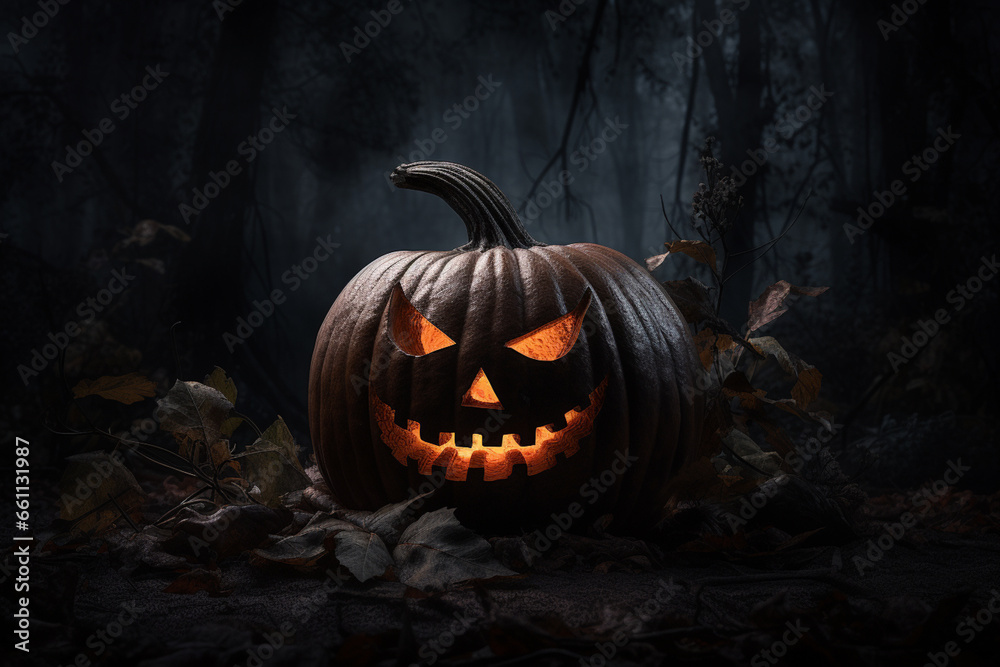 A Mesmerizing Halloween pumpkin head jack lantern with burning candles ,Extravaganza Under the Silver Glow of the Harvest Moon A Mesmerizing Halloween pumpkin head jack lantern with burning candles ,Extravaganza Under the Silver Glow of the Harvest Moon