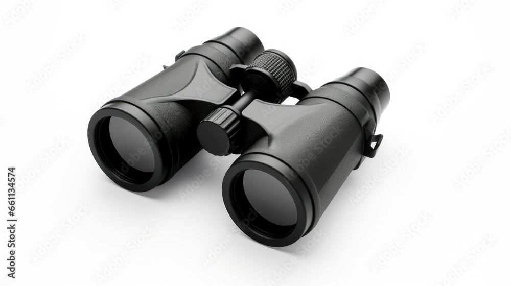 3d Binocular Illustration Isolated Background