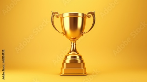 3d Winner Trophy Illustration Isolated Background