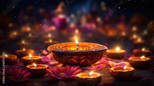 Abstract happy diwali festival