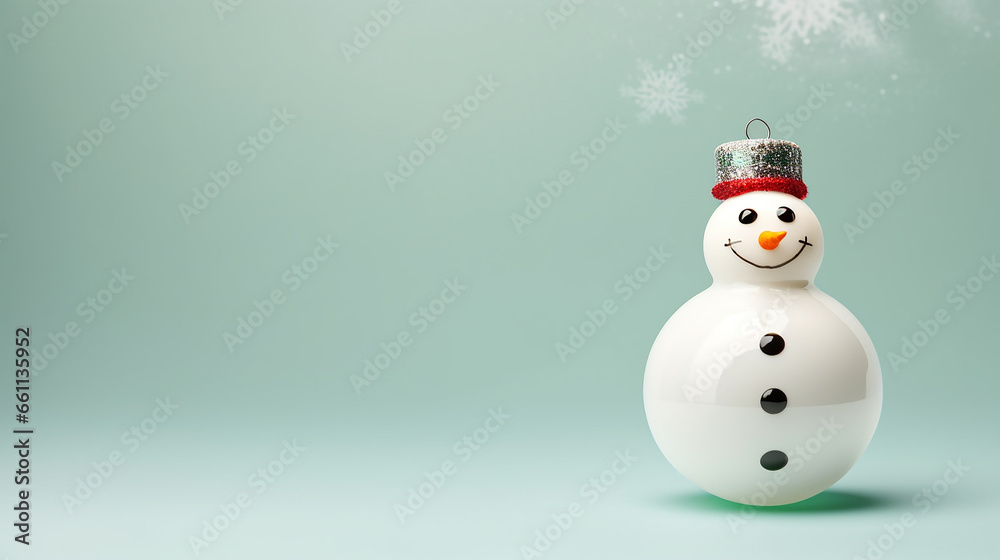 Snowman as a Christmas tree decoration. Isolated Snowman as a Christmas tree decoration. Isolated