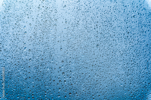 close up of water droplets on window
