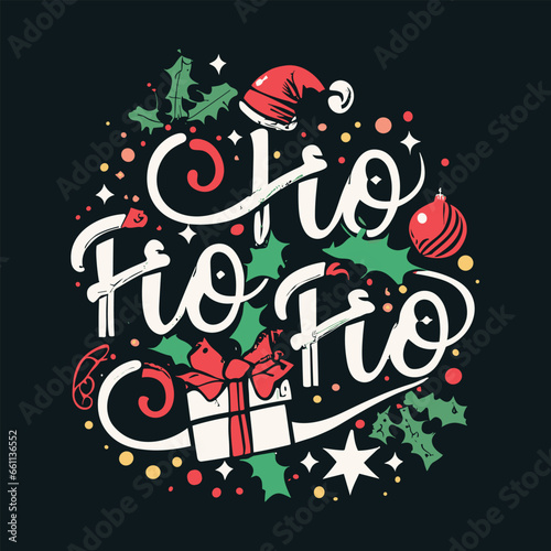 Ho Ho Ho Christmas T-shirt Design