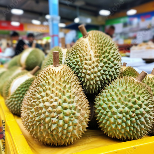 Durian fruit from market.