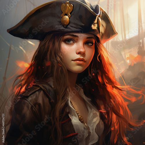 Anime pirate woman.