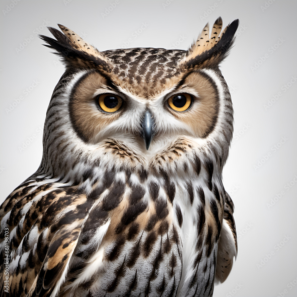 Owl on a light background Owl on a light background