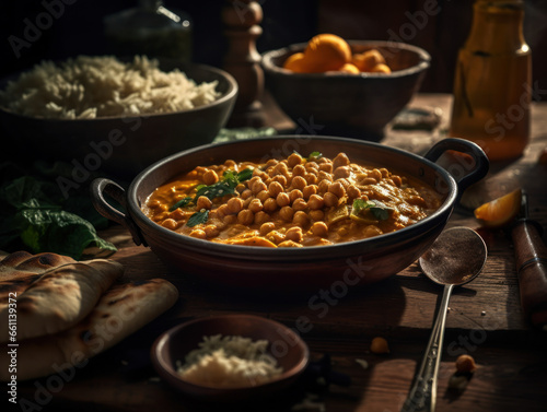 Curry in a rustic kitchen
