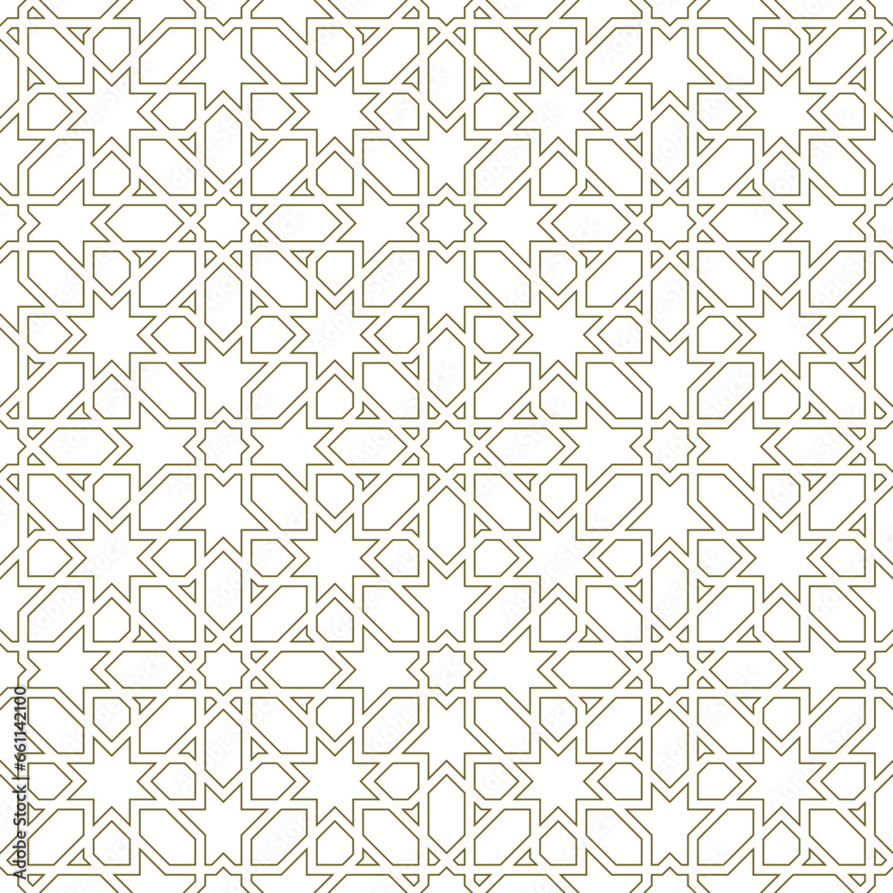 Seamless geometric pattern in arabic style Seamless geometric pattern in arabic style