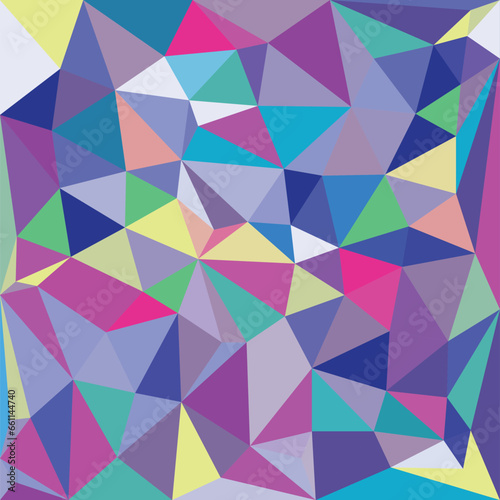 Abstract Geometric Background. Low Poly Background. Multi Colro Low Poly Background.
