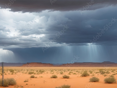 Background image of a stormy sky over a landscape of the desert