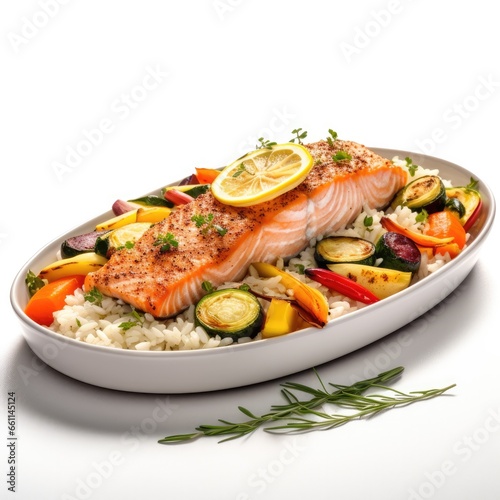 Baked Salmon w Rice