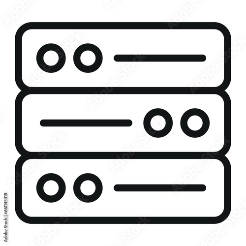 Server icon design isolated on white background.