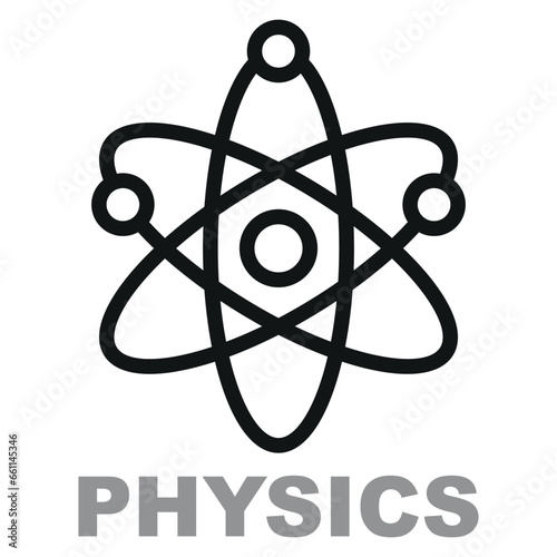 Physics and Atom Icon.