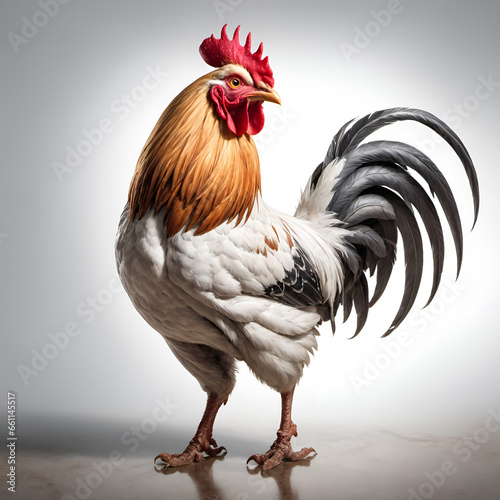 Rooster on a light background