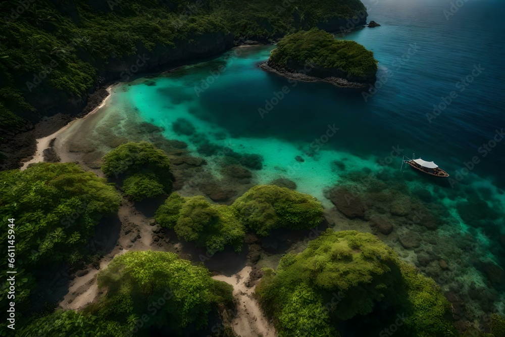 Tropical island, Generated using AI