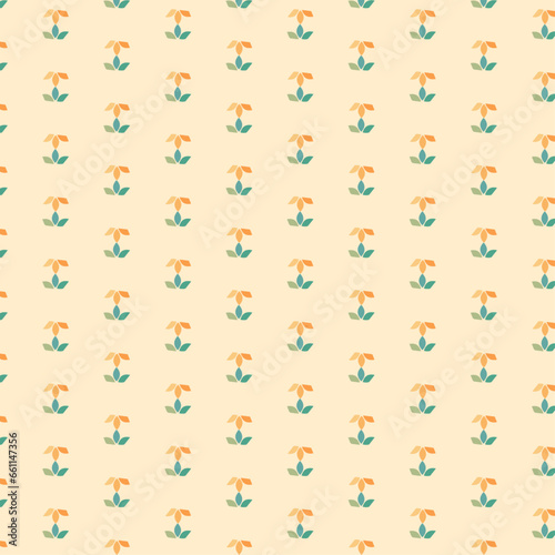 Abstract background of mid century geometric retro design in 1970s Hippie Retro style. Vector seamless pattern ready to use for cloth, textile, wrap and other.