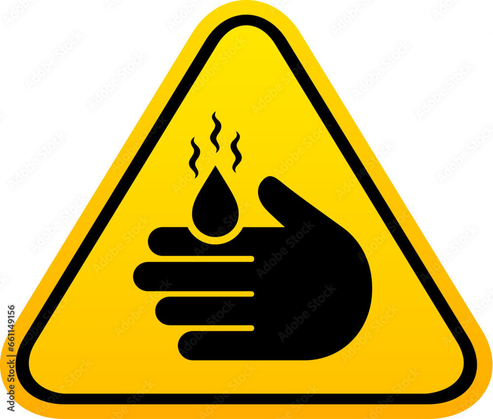 Caustic acid vector warning sign Stock Vector Adobe Stock