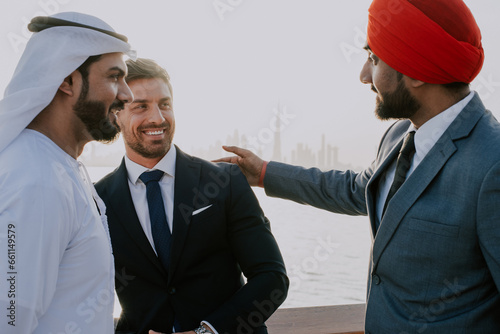 Canvas Print Business team talking about future plans in Dubai