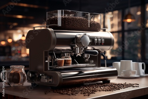 Stampa su tela coffee maker machine, Generative AI