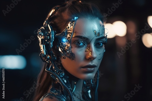 Futuristic Female like cyber-robot © Master-L