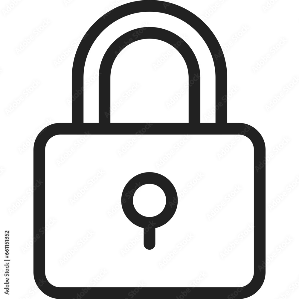 Lock icon flat vector illustration Lock icon flat vector illustration
