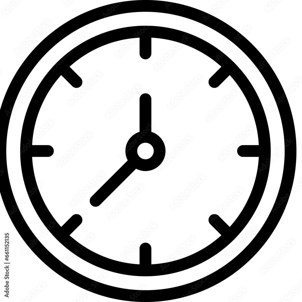 Clock icon flat vector illustration Clock icon flat vector illustration
