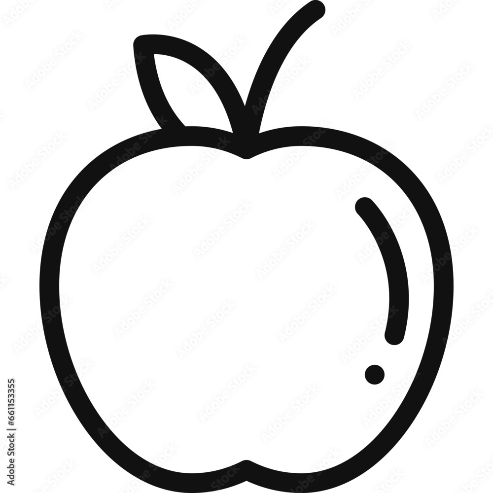 Apple icon flat vector illustration Apple icon flat vector illustration