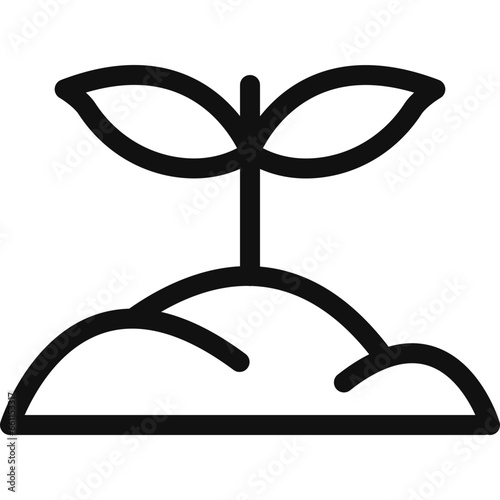 Sprout icon flat vector illustration