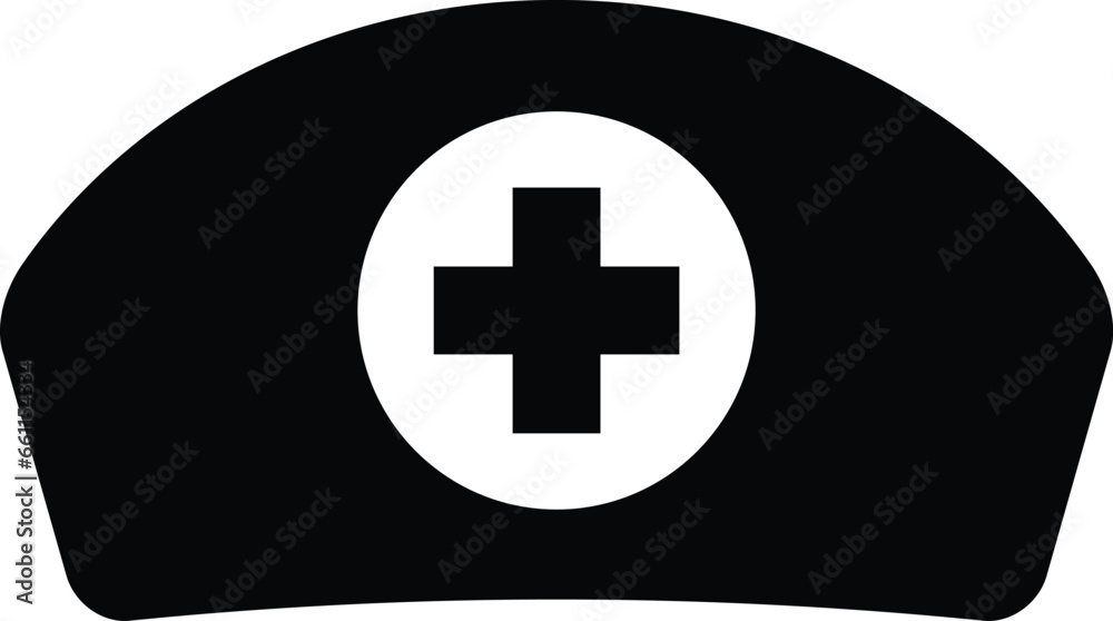 Nurse hat icon in trendy style isolated on white background Nurse hat icon in trendy style isolated on white background