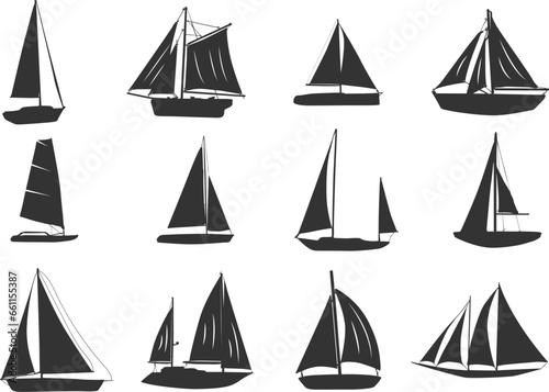 Sailboat Silhouette, Yacht Sailboat Silhouette, Sailing Boat Silhouette, Sailboat Icon, sailboat Sailboat Vector, Sailboat Svg