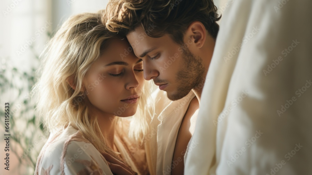 Young couple experiencing romantic moments Young couple experiencing romantic moments