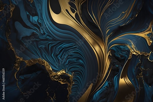 navi blue black and gold marble background modern art freepikcom style hand painted 2dhd  photo