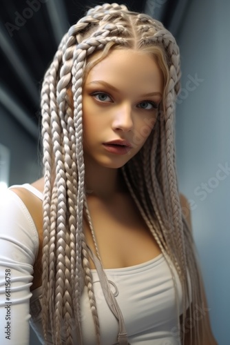 Beautiful braids girl.