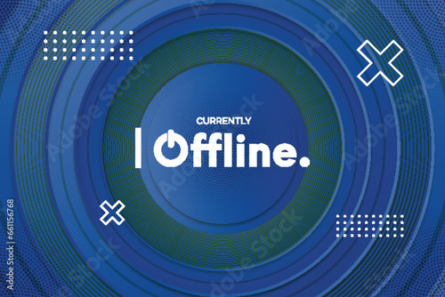 modern offline twitch background with circle background design vector illustration