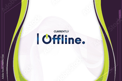 banner twitch actualmente fuera linea formas abstractas naranja