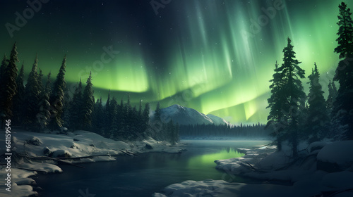 Wallpaper Mural Northern Lights - Aurora Borealis Torontodigital.ca