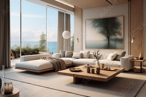 Modern interior design living room. © visoot