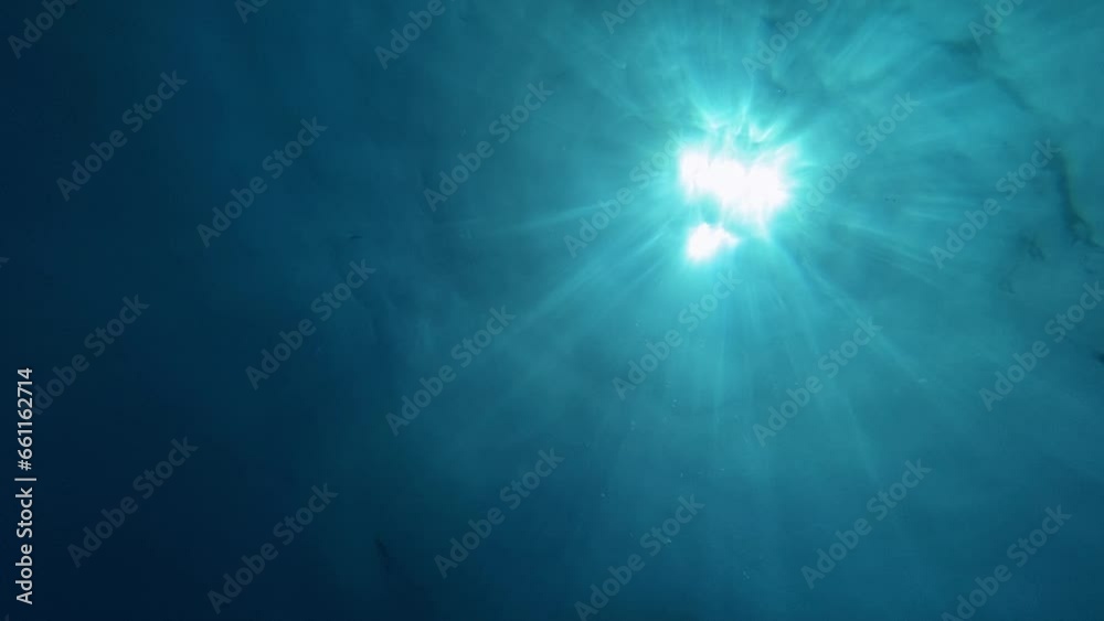 Beautiful ocean water with air bubbles