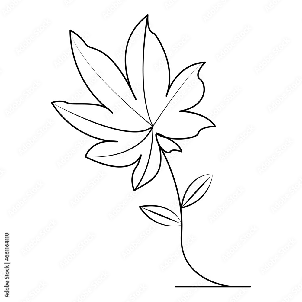 Continuous one line plant growth tree outline vector art drawing
Continuous one line plant growth tree outline vector art drawing