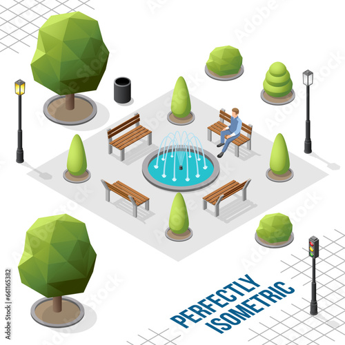 Isometric Park and Outdoor Elements